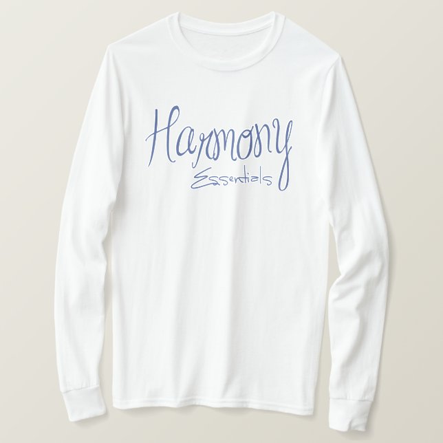 Camiseta Unisex Harmony Essentials (azul) (Anverso del diseño)