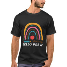 Unisex Hello Pre K, Hello Preschool, Preescolar, P