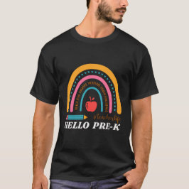Camiseta Unisex Hello Pre K, Hello Preschool, Preescolar, P