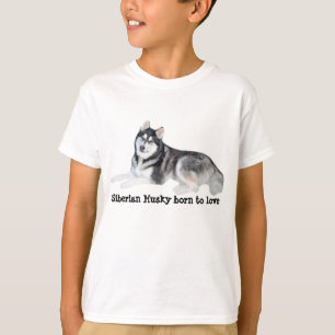 Camiseta unisex hermosa de los niños del husky