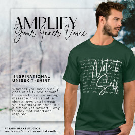 Camiseta Unisex Inspiradora "Nota para Mí Mismo"