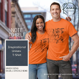 Camiseta Unisex Inspiradora "Nota para uno mismo"