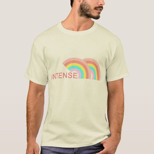 Camiseta unisex intensa del arco iris doble (Anverso)
