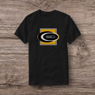 Camiseta Unisex ISD Negra con Swoosh Dorado