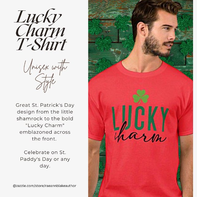 Camiseta Unisex Lucky Charm y Trébol de Cuatro Hoj (Subido por el creador)