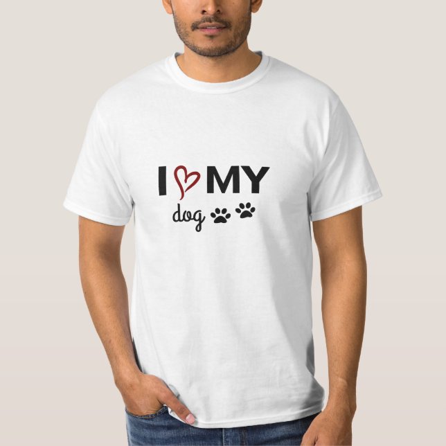 Camiseta Unisex Me Encanta Mi Perro (Anverso)