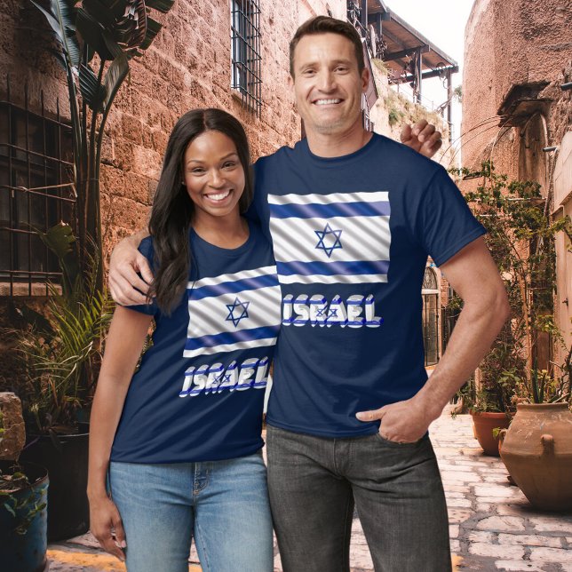 Camiseta Unisex patriótico de bandera israelí (Israel Flag Patriotic Unisex T-Shirt)