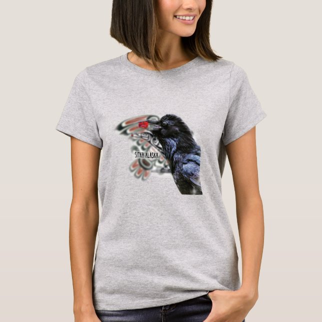 Camiseta unisex Raven Alaska única (Anverso)