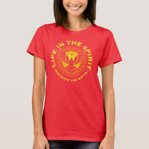 Camiseta Unisex reciba los regalos detrás y el gráfico
