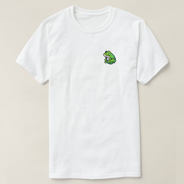 Camiseta Unisex Retro Pixel Froggy (Diseño del anverso)