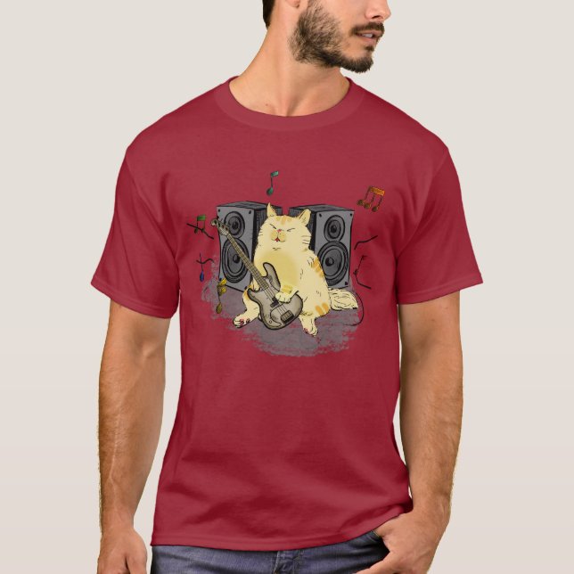 Camiseta Unisex Rock n Roll Kitty T-Shirt (Anverso)