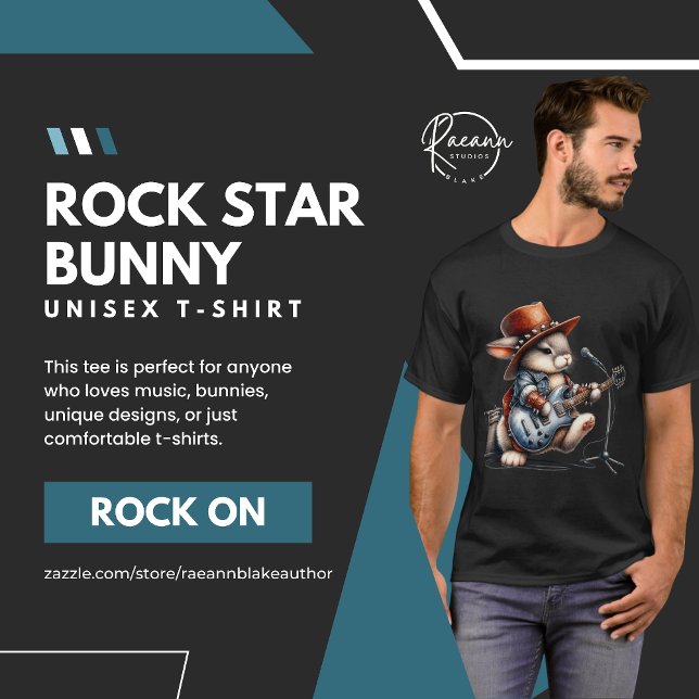 Camiseta Unisex Rock Star Bunny (Subido por el creador)