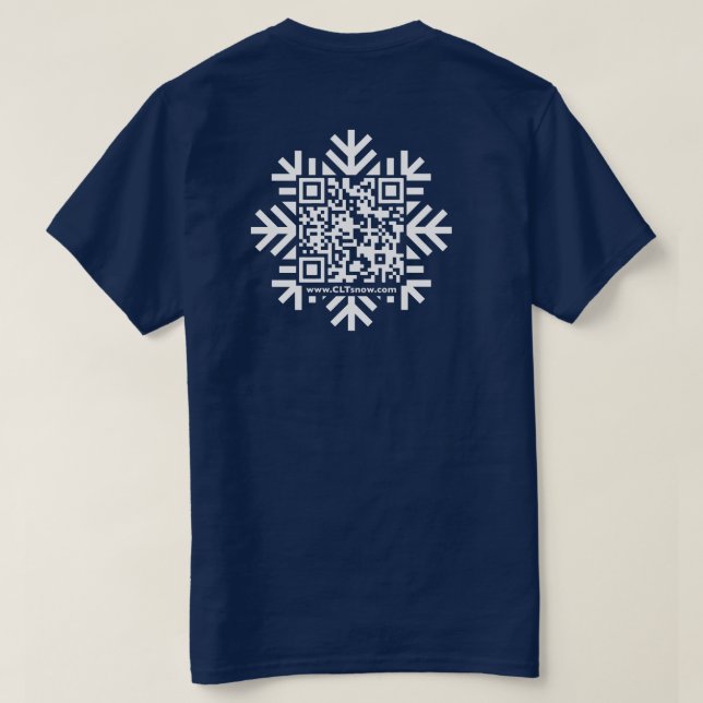 Camiseta Unisex Snowflake QR código T-Shirt (Reverso del diseño)
