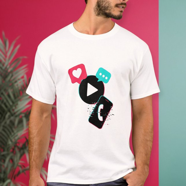 Camiseta Unisex Social Logo Print T-Shirt for TikTokers  (Subido por el creador)