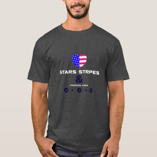 Camiseta Unisex Stars Stripes & Freedom Vibes