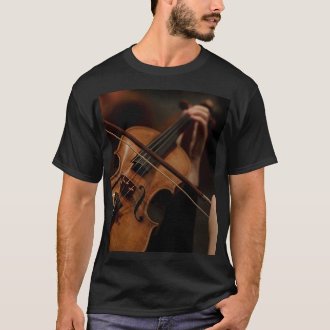Camiseta Unisex T-Shirt con diseño de violín (Anverso)