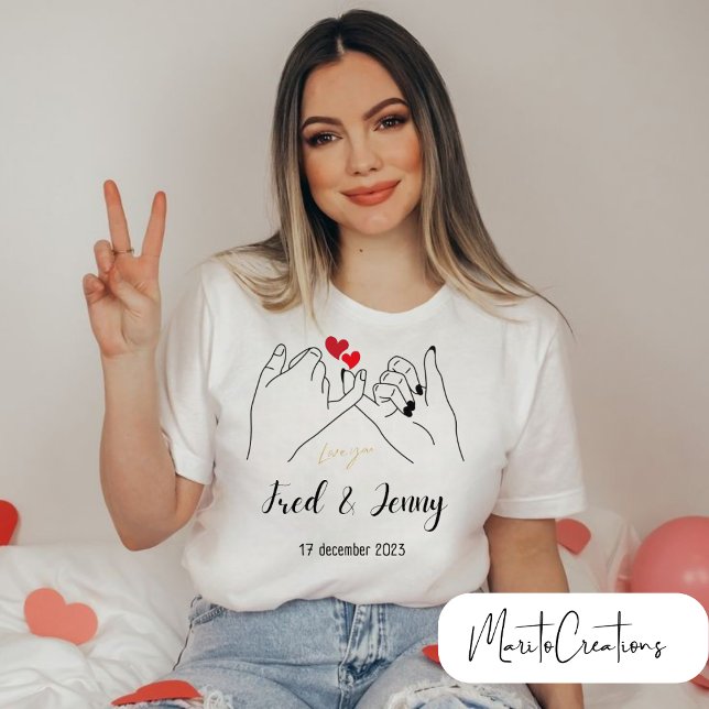 Camiseta unisex t-shirt for couples on Valentine's Day. (Subido por el creador)