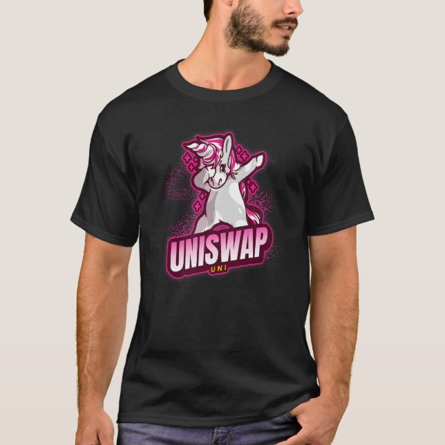 Camiseta Uniswap Uni Cripto Unicornio Criptodivisa Dab Dive (Anverso)