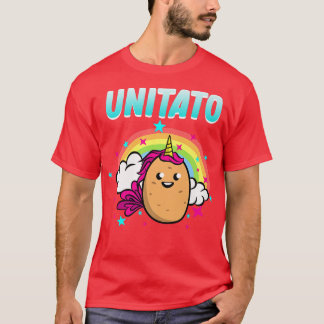 Camiseta Unitato Mitad Unicornio Mitad Papa Gracioso Verdur
