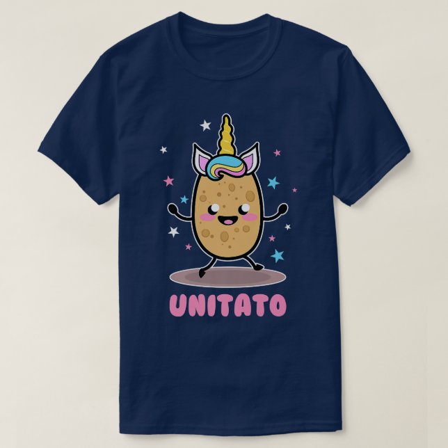 Camiseta Unitato Unicorn Patata Cuta Graciosas Fries Vegeta (Diseño del anverso)