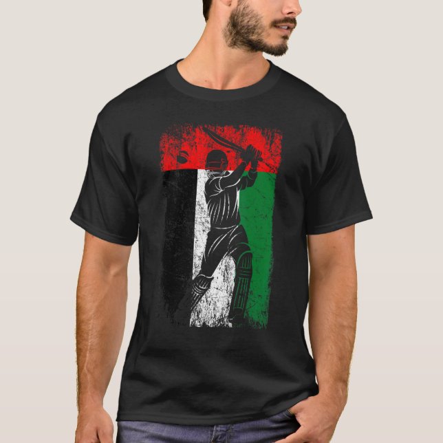 Camiseta United Arab Emirates Flag Cricket Fan Player Coach (Anverso)