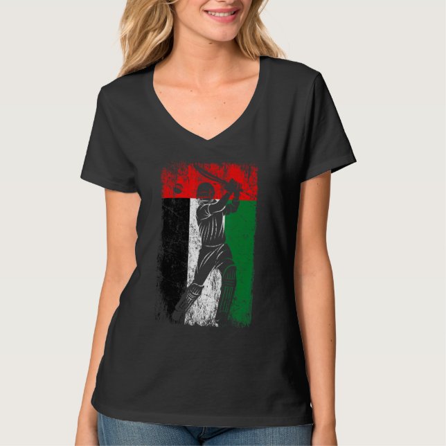 Camiseta United Arab Emirates Flag Cricket Fan Player Coach (Anverso)