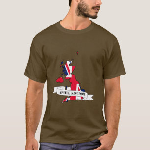 Camiseta United Kingdom flag map