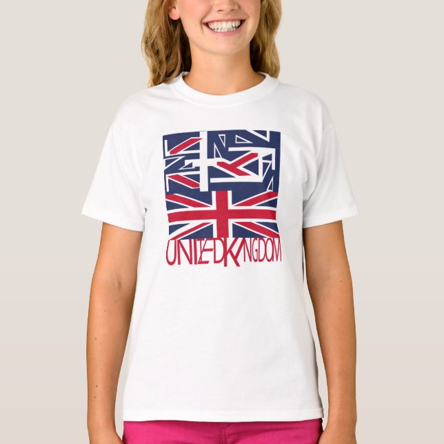 Camiseta United Kingdom UK flag BY MASANSER PIXELAT (Anverso)