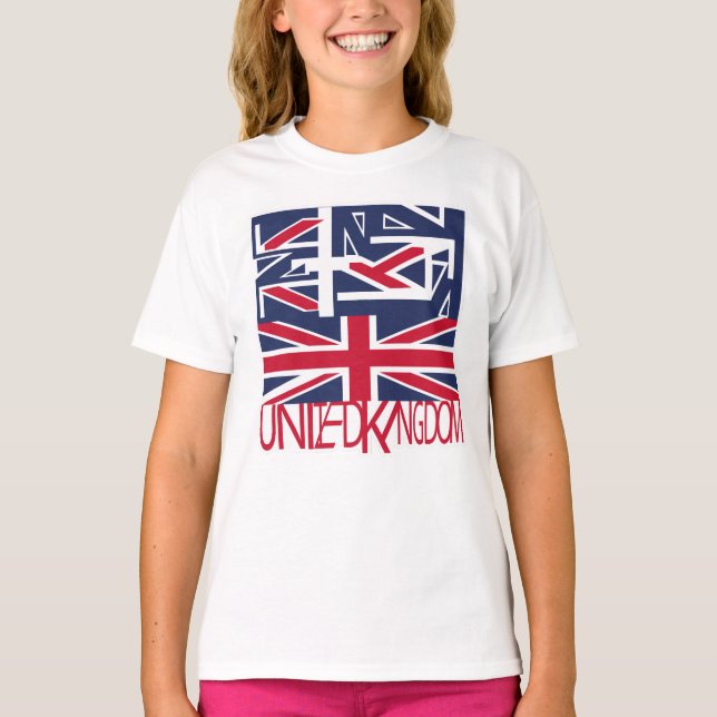 Camiseta United Kingdom UK flag BY MASANSER PIXELAT (Anverso)