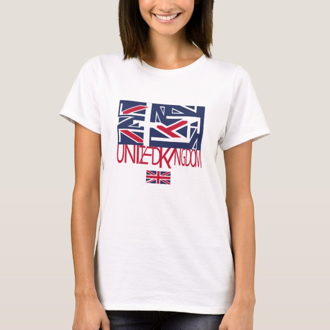 Camiseta United Kingdom UK flag BY MASANSER PIXELAT (Anverso)