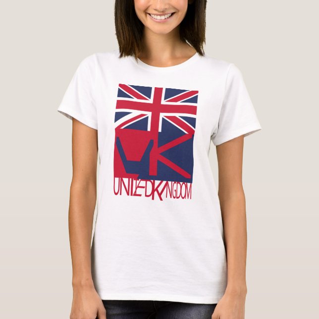 Camiseta United Kingdom UK flag BY MASANSER PIXELAT (Anverso)