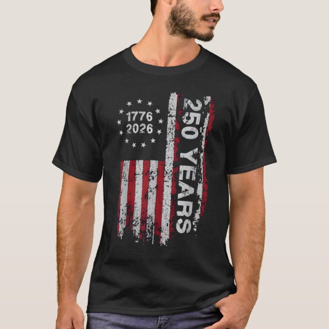 Camiseta United States 250th Anniversary Birthday Retro USA (Anverso)