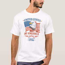 Camiseta United States of America 1776 Eagle Design
