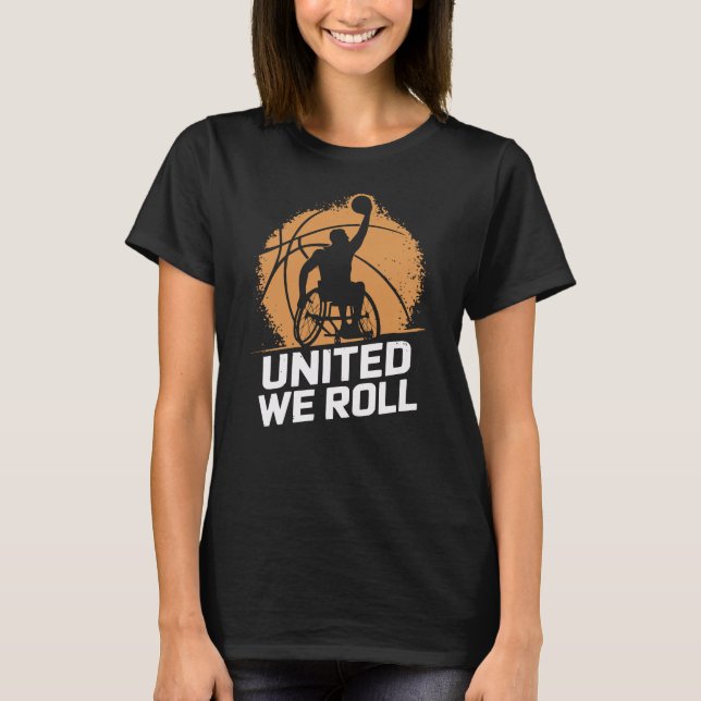 Camiseta United We Roll - Wheelchair Basketball (Anverso)