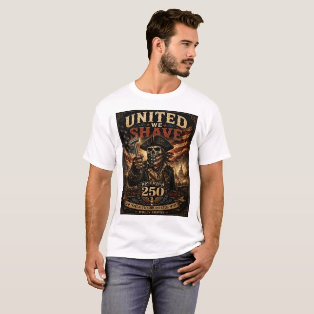 Camiseta United We Shave (Anverso completo)