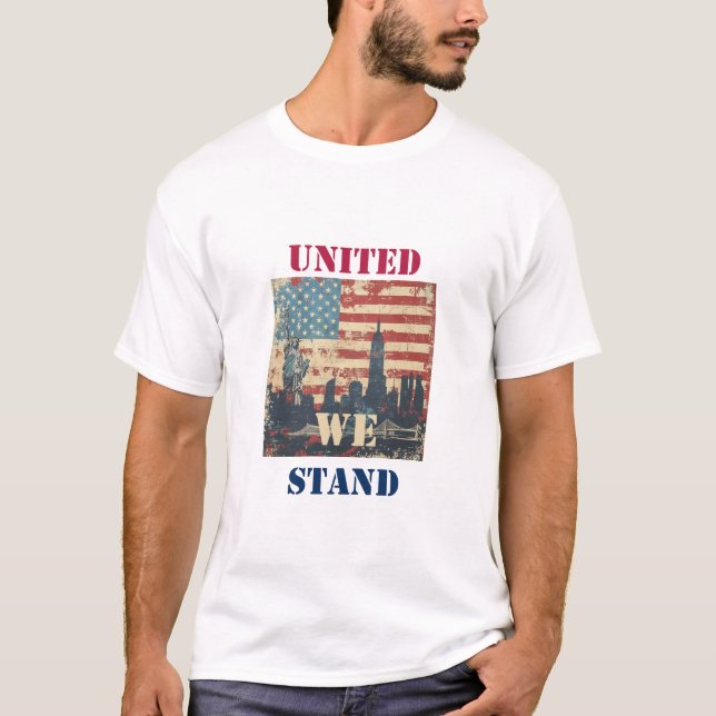 Camiseta United We Stand - Diseño Patriótico Estadounidense (Anverso)