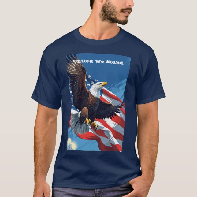 Camiseta United We Stand USA Independence day 4 jul. EE. (Anverso)