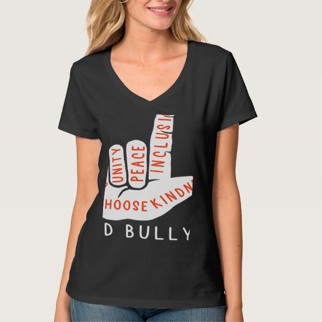 Camiseta Unity Day Orange Kids 2022 Anti Bullying Love Sign (Anverso)