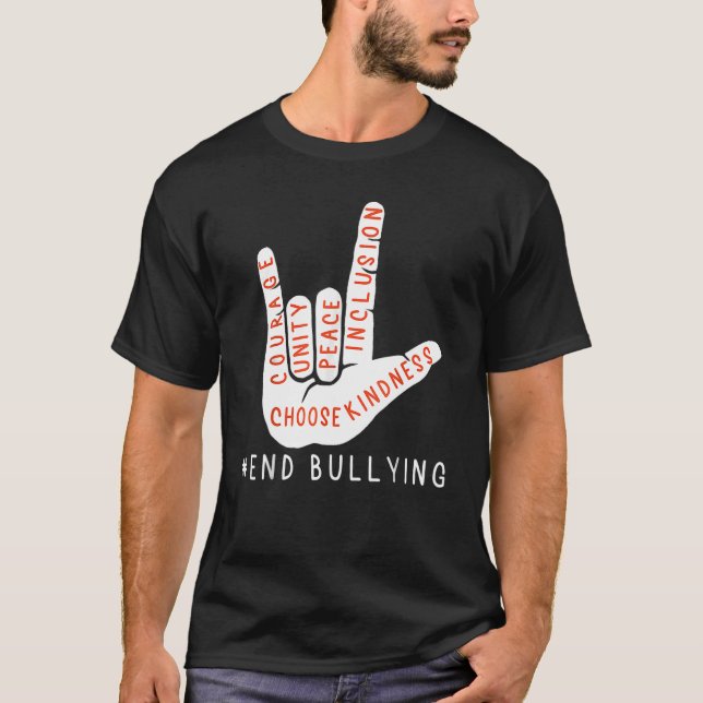 Camiseta Unity Day Orange Kids 2022 Anti Bullying Love Sign (Anverso)