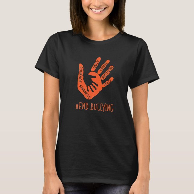 Camiseta Unity Day  Orange Kids Be Kind  Women End Bullying (Anverso)