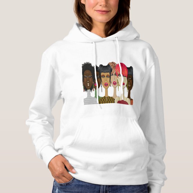 Camiseta "Unity in Style" Fashion Faces Hoodie (Anverso)