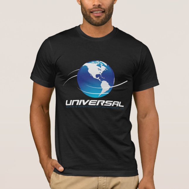 Camiseta universal del logotipo - negro (Anverso)