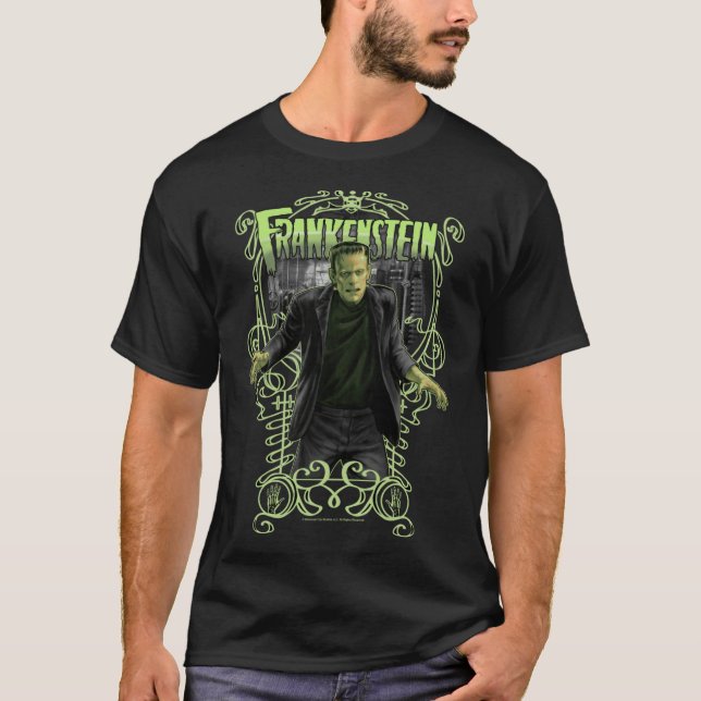 Camiseta Universal Monsters Artist Series Frankenstein Keyh (Anverso)