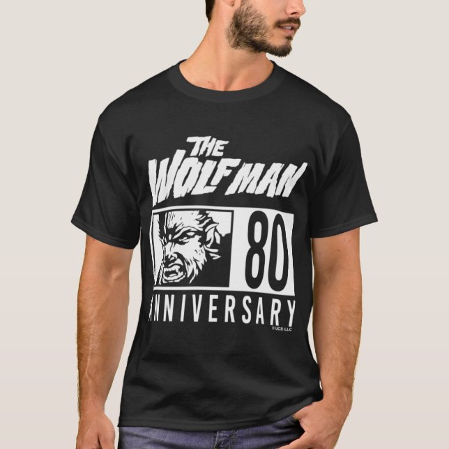Camiseta Universal Monsters Artist Serieshe Wolfman 80 Anni (Anverso)