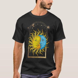 Camiseta Universe Boho Sun Moon Astronomía Celestial Cuerpo