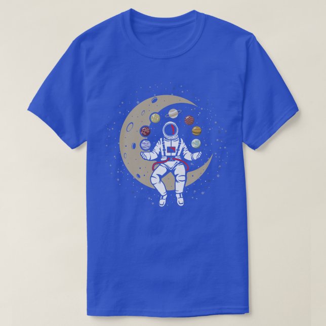 Camiseta Universe Galay Astronaut Juggling Planet Solar Sys (Diseño del anverso)