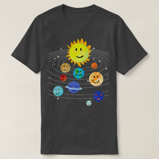 Camiseta Universe Science Solar System Astronomía Cute Plan (Diseño del anverso)