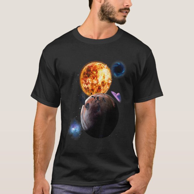 Camiseta Universe Space Galaxy Motif Solar System colorful  (Anverso)