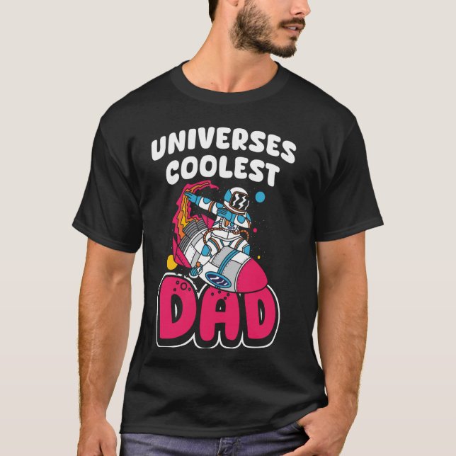 Camiseta Universes Coolest Dad Sci Fi Lover Daddy (Anverso)