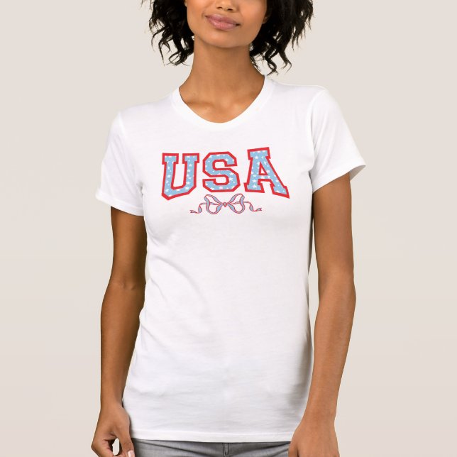Camiseta Universidad Coquette de EE. UU. con Estrellas (Anverso)